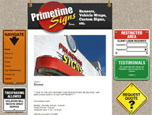 Tablet Screenshot of primetimesigns.com